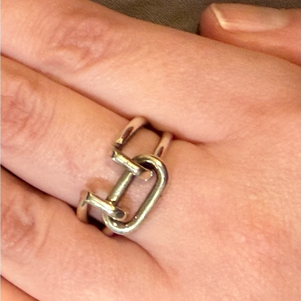Tiffany & Co. Sterling Silver Two Row Ring - Picture 5 of 16